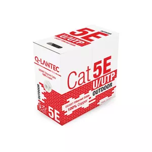 Network cable A-LAN KIU5OUTS305Q U/UTP Cat5e, 305 m, 24 AWG, 100 MHz, black