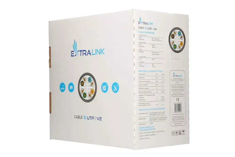 Twisted pair Cable Extralink CAT6 UTP V2 Photo 3