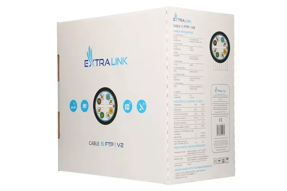 Network Cable Extralink Twisted pair CAT6 FTP (F/UTP) V2 Photo 4