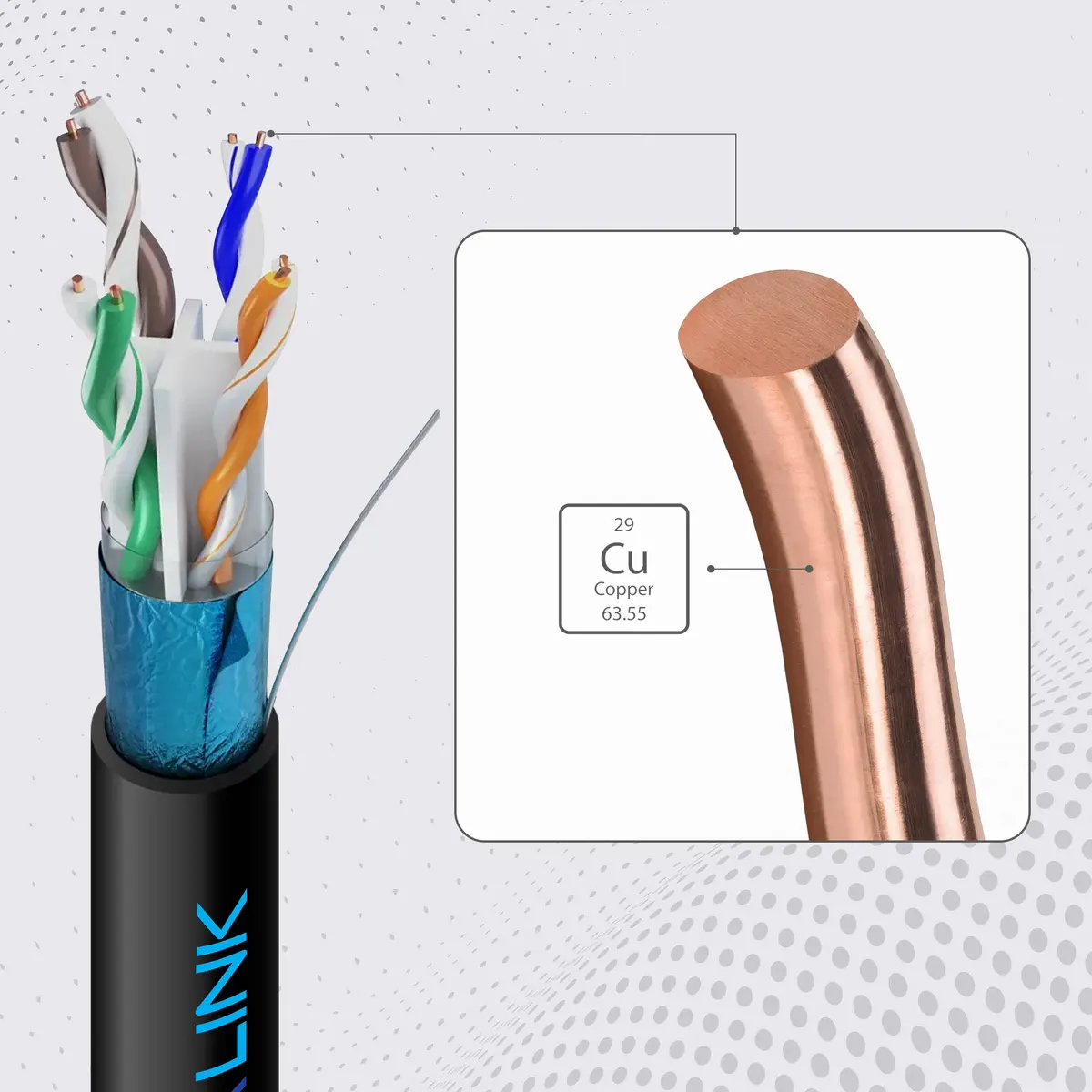 Extralink Twisted pair CAT6 FTP V2 Outdoor 305M Photo 16