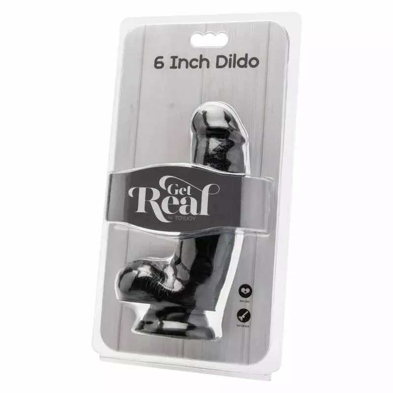 Dildo GET REAL Get Real Silicone Black — 12 cm Photo 2