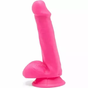 Dildo GET REAL 12 cm silicone, realistic design with balls, pink