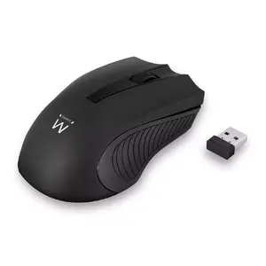 Ambidextrous wireless optical mouse ewent EW3221 — RF wireless, 1200 DPI, black