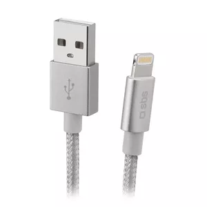 Lightning cable SBS TECABLEUSBIP589BS 1 m Silver