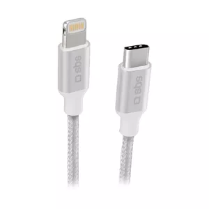 Lightning Cable 1m Silver SBS TECABLELIGTC1BW