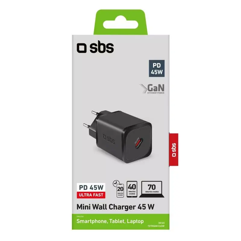 Mobilā ierīce lādētājs SBS TETRGAN1C45W Photo 4