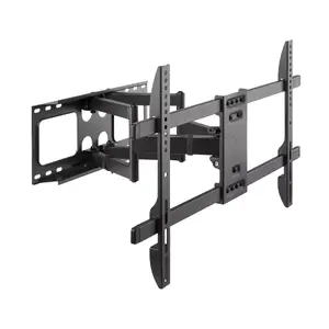 Wall TV mount Gembird WM-80ST-02 — fixed/tilt, 37"–80", VESA up to 600x400, 60 kg, black