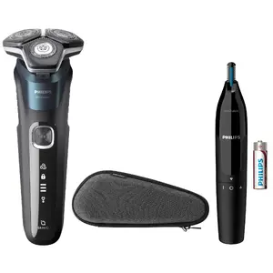 Электрическая бритва Philips SHAVER Series 5000 S5889/11 для сухого и влажного бритья с лезвиями SteelPrecision и аккумулятором