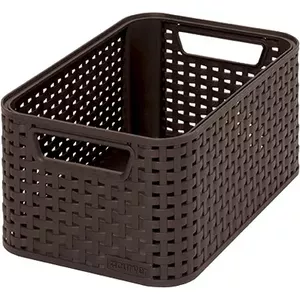 Storage basket Curver Style S Rattan Brown