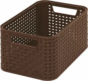 Storage basket Curver Style S Rattan Brown
