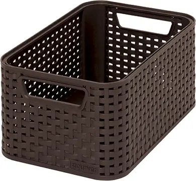 Storage basket Curver Style S Rattan Brown Photo 3