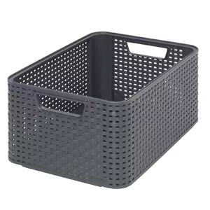 Storage basket Curver Style M Rattan Grey