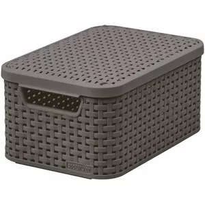 Storage box Curver Style S 29.1×19.8×14.2 cm with lid, dark grey
