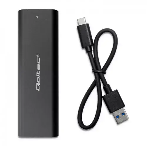 SSD korpuss QOLTEC 50312 melns M.2 SATA USB-C Photo 7