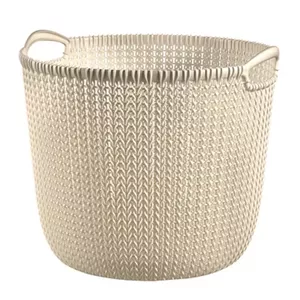 Laundry Basket Curver Knit 30 L Rectangular Plastic Beige