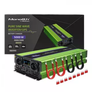 Автомобильный инвертор Qoltec Monolith 5000 Вт Зеленый 12 В