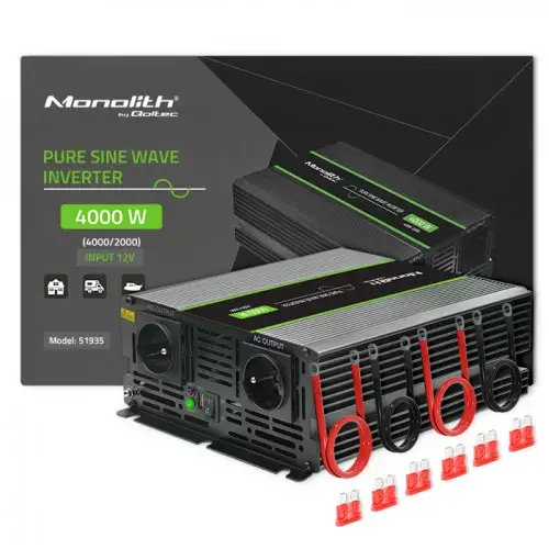 Automašīnas invertors Qoltec Monolith 4000 W Photo 2