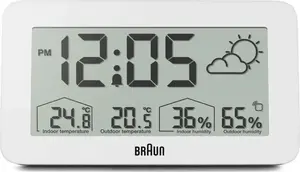 Weather station BRAUN 67605 — indoor/outdoor temperature display, hygrometer