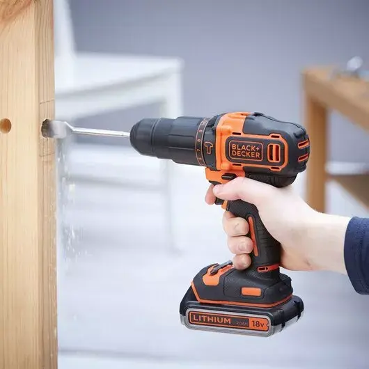 Дрель пистолетного типа Black & Decker BDCHD18K1B2-QW Photo 5