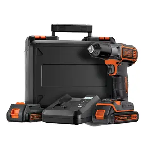 Drill Black & Decker ASD18KB-QW, Pistol grip, 1.5 Ah, Black, Orange