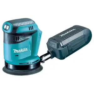 Орбитальная шлифмашина Makita DBO180Z — 18 В Li-Ion, подошва 125 мм, ход 2.8 мм, 7 000–11 000 об/мин, мешок для пыли, 1.7 кг