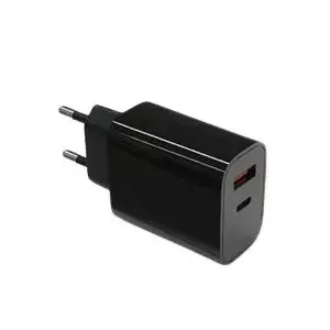 Wall charger TB AZTBXUL2USB3ACB — 2x 3A outputs, USB-C Power Delivery & USB-A, black