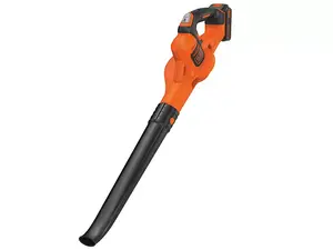 Handheld cordless leaf blower Black & Decker GWC1820PC — 18V Li‑ion, 2 Ah, 209 km/h, 1.7 kg, suction & blower, includes battery and charger