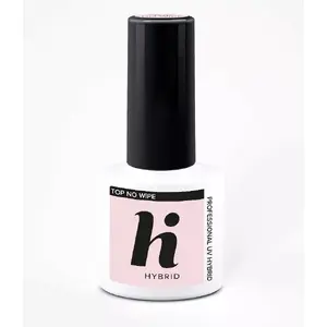 Nail polish HI HYBRID Top No Wipe 5 ml — clear hybrid top coat (no-wipe)