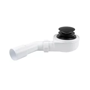 TYCNER 2472 Shower Tray Siphon 50 mm with Click-Clack Plug, Matte Black