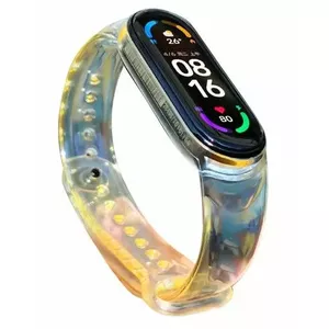 Silikona siksniņa iLike priekš Xiaomi Mi Band 6/5 — dzeltena
