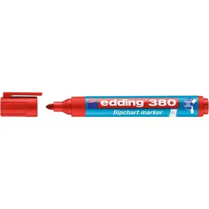Marķieris Edding 380 ar smalku uzgali, sarkans, 1 gab. — pastāvīgā tinte, smalka 1 mm