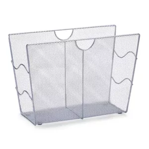 Magazine rack Zeller Present 17718 Metal Grey 390x175x270 mm