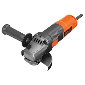 Угловая шлифмашина Black & Decker BEG120-QS — 800 Вт, диск 125 мм, резьба M14, 12 000 об/мин, защитный кожух, дополнительная рукоятка