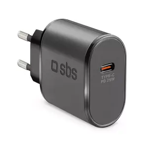 Mobile device charger SBS TETR1CPD25 Smartphone Tablet Black AC Indoor
