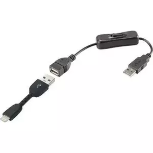 USB 2.0 A to Apple Lightning cable Renkforce RF3346622, 0.30 m, black