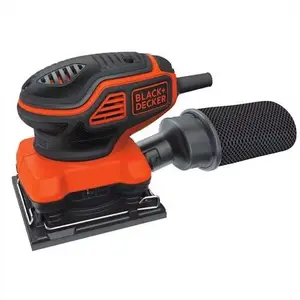 Орбитальная шлифовальная машина Black & Decker KA450-QS — 220 Вт, 16 000 об/мин, подошва 112×108 мм, ход 2 мм