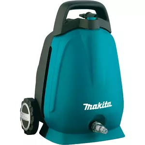 Pressure washer Makita HW102 — electric compact unit, 1300 W, max 100 bar, working 70 bar, flow 360 l/h, 5 m hose & cable