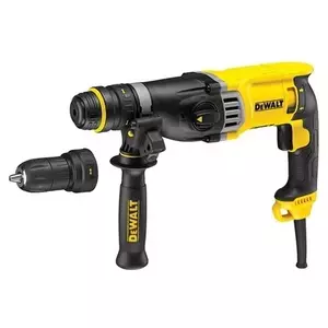 Перфоратор DeWALT D25144K SDS-Plus 700 Вт, 3 Дж, 1450 об/мин, 3,1 кг, боковая рукоять и кейс
