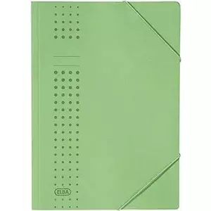 Folder corners Elba 33470 GN green cardboard for 150 sheets 80 g/m²