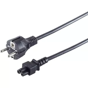 Power cable helos 60001 — 1.8 m Schuko (Type F) to 3‑pole C5 connector