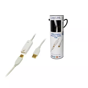 USB Cable LogiLink 12m USB 2.0 UA0092 White