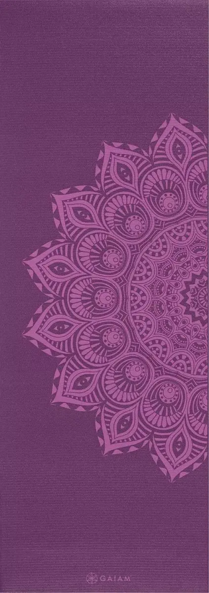 Gaiam Purple Mandala yoga mat 62202 Photo 1