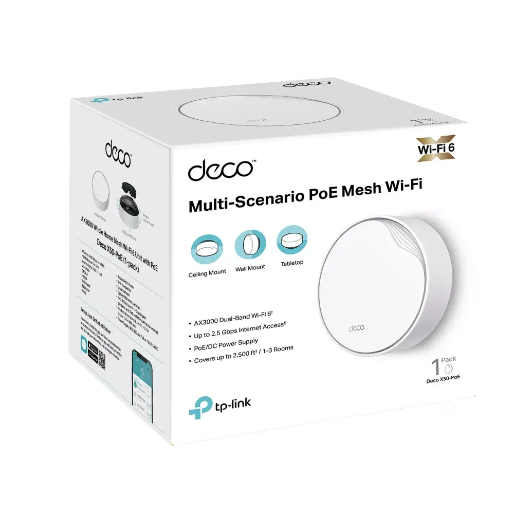 TP-Link DECO X50-POE Mesh router Wi‑Fi 6 Photo 3