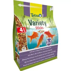 Dry Pond Fish Food Tetra Variety Sticks — 1 L for pond fish nutrition