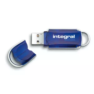 Integral 64GB USB2.0 DRIVE COURIER BLUE USB флеш накопитель USB тип-A 2.0 Синий, Серебристый