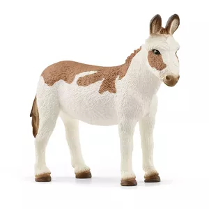 Schleich American Spotted Donkey Toy Brown White 13961