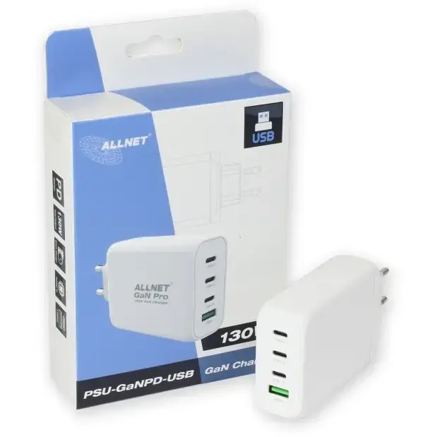 Блок питания ALLNET PSU-GaNPD-USB-1A3C-130W Photo 3