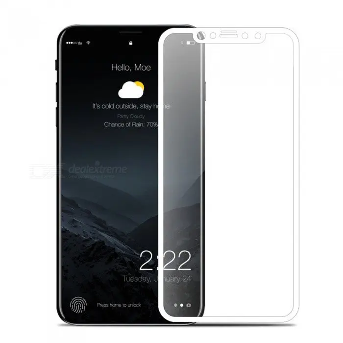 Ekrāna aizsargstikls SWISSTEN SW-JAP-T-3D-IPHXSM-WH priekš iPhone