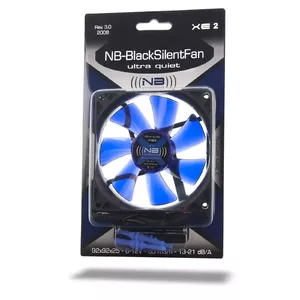 Noiseblocker XE2 computer cooling system Computer case Fan Black, Blue