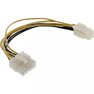 Mātesplates barošanas adapteris InLine 12V ATX1.3 4pin jack ATX2.0 8 Pin Plug